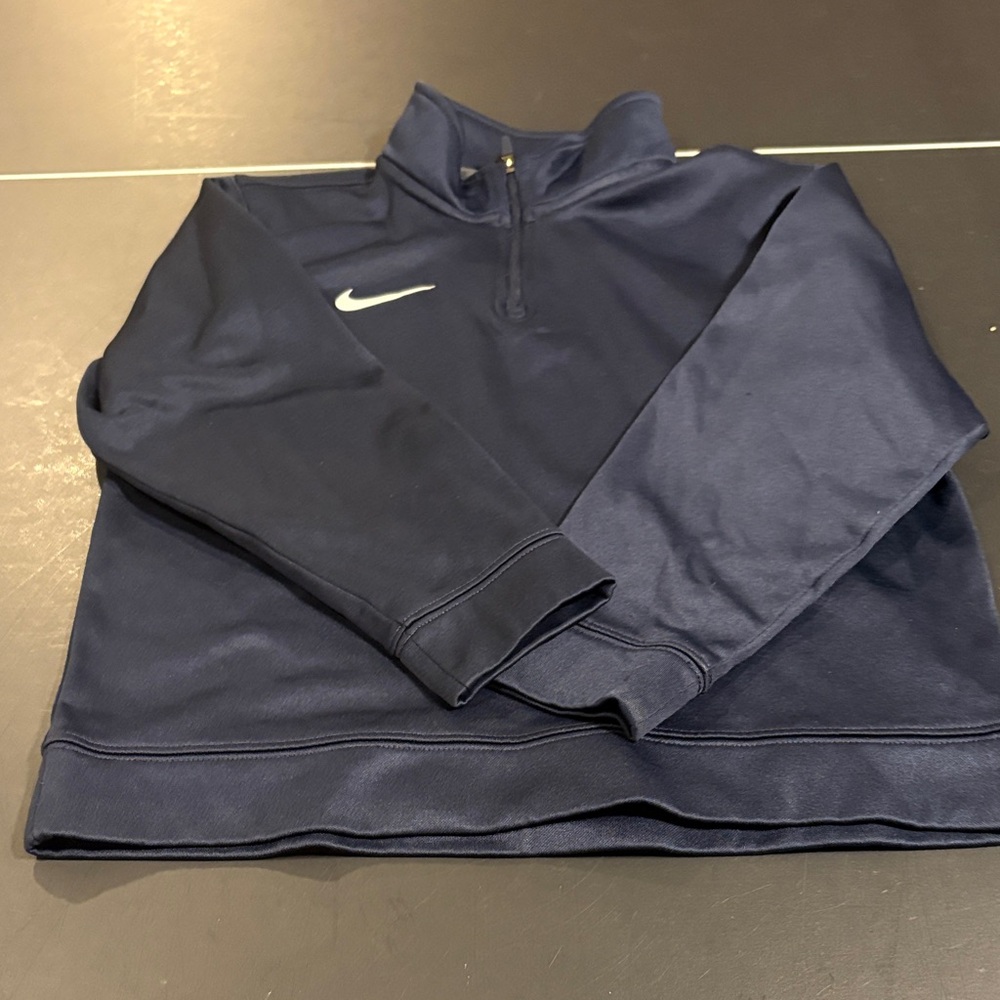 Nike Dark Blue Quarter-Zip Pullover - Picture 3 of 7